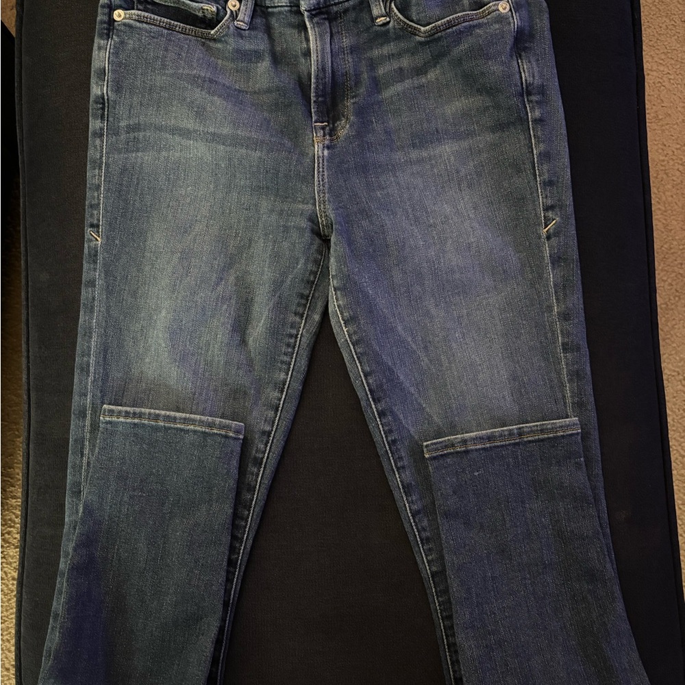 Good American Womens Dark Blue Skinny Jeans